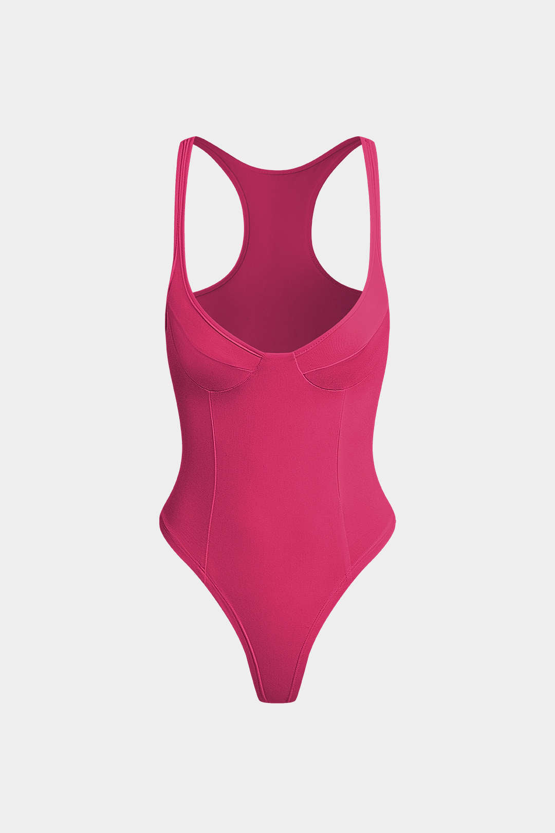 Orla - Basic Solid Deep-V Neck Bustier Bodysuit for Stylish Layering