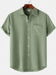 Ursula - Stylish Men's Short-Sleeved Shirt with Chest Pocket