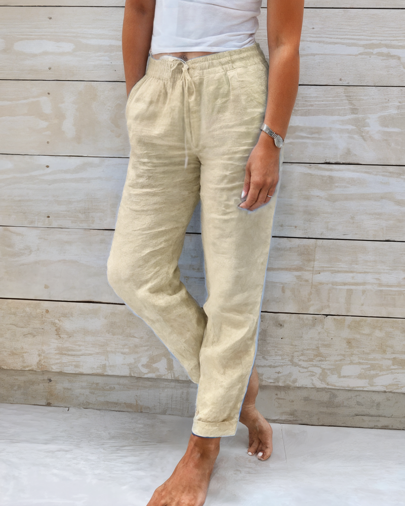Siena - Lightweight Women's Linen Pants with Loose Fit and Comfortable Style
