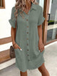 Sidonie - Versatile Women's Shirt Dress for Effortless Elegance and Comfort