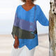Cyrene- Artistic Retro T-Shirt with Cotton and Linen Blend