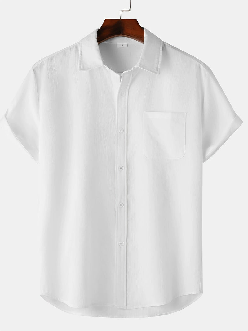 Ursula - Stylish Men's Short-Sleeved Shirt with Chest Pocket