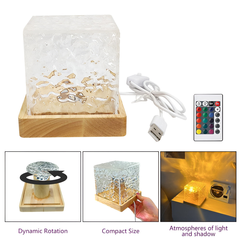 Decovista - Ocean Wave Projector Lamp With 16 Colors And Remote