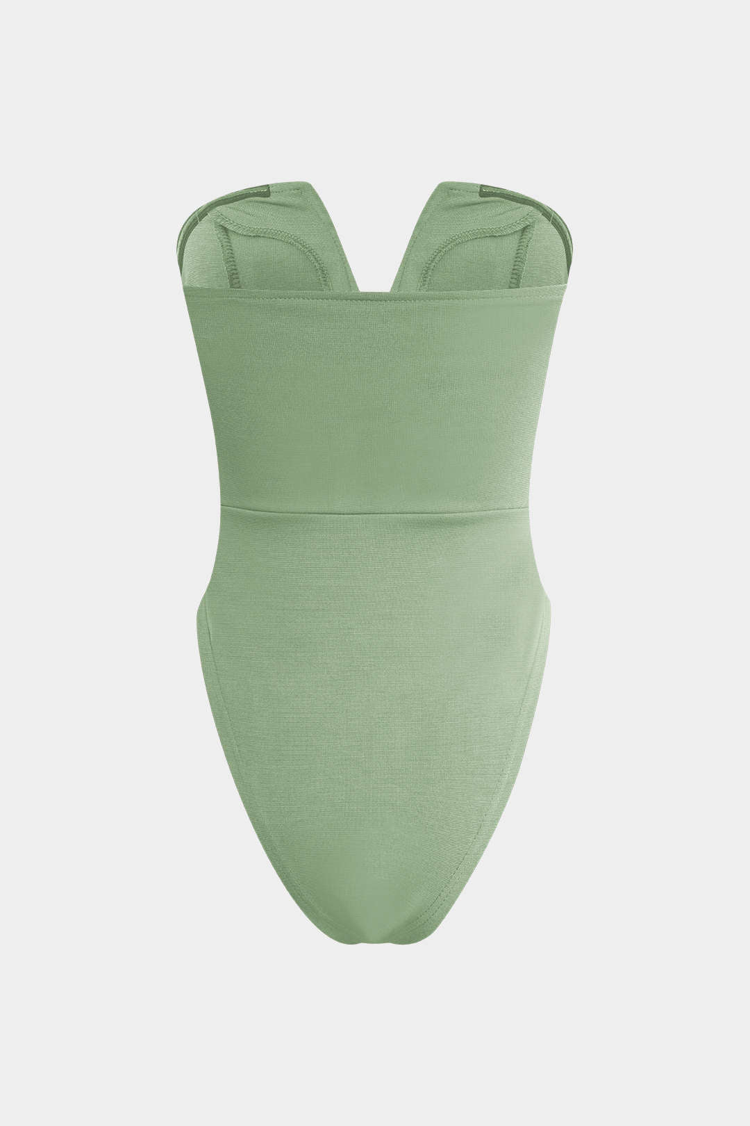 Abbie - Basic V-neck Strapless Bodysuit for Effortless Style