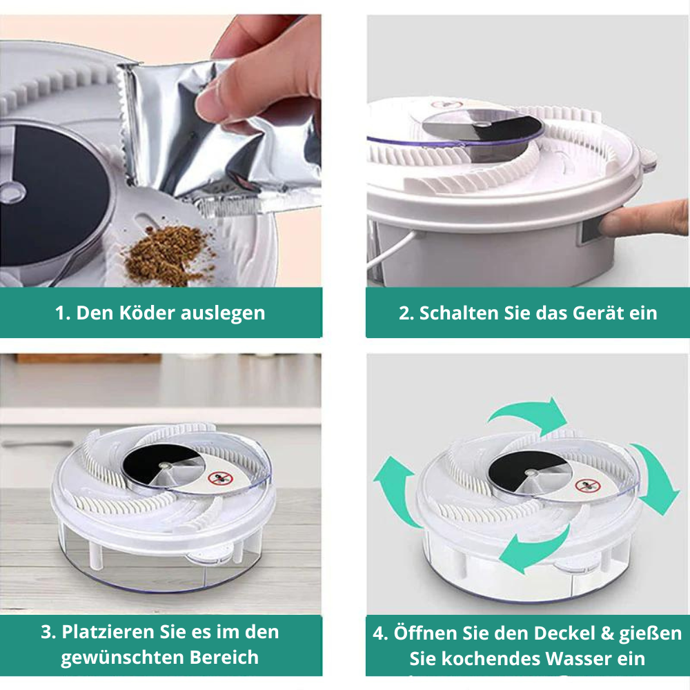 FlyFall - Silent and efficient USB rechargeable fly trap for home use