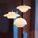 Calmara - Mid Century Milk Glass Pendant Light With White Globe