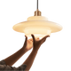 Calmara - Mid Century Milk Glass Pendant Light With White Globe