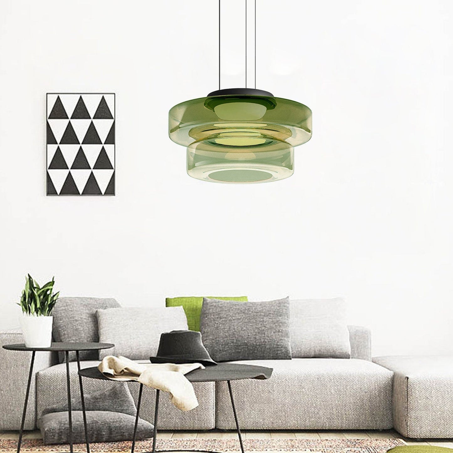 AuraLuxe - Bauhaus Style Glass Pendant Lighting for Modern Interiors