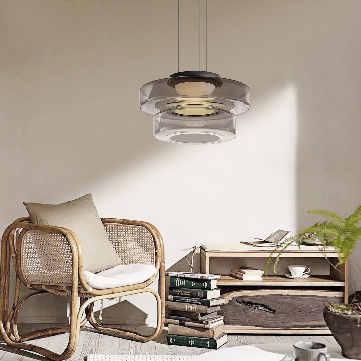 AuraLuxe - Bauhaus Style Glass Pendant Lighting for Modern Interiors