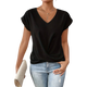 Kari - Stylish Lightweight Blouse with V-neck and Twist Detail