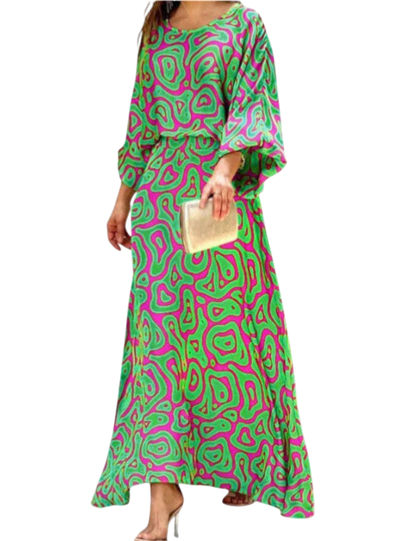 Charlee - Elegant Women's Dress with Vibrant Patterns and Sophisticated Design