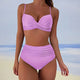 Geraldine - Elegant Women's Bikini Set with High-Waisted Bottoms