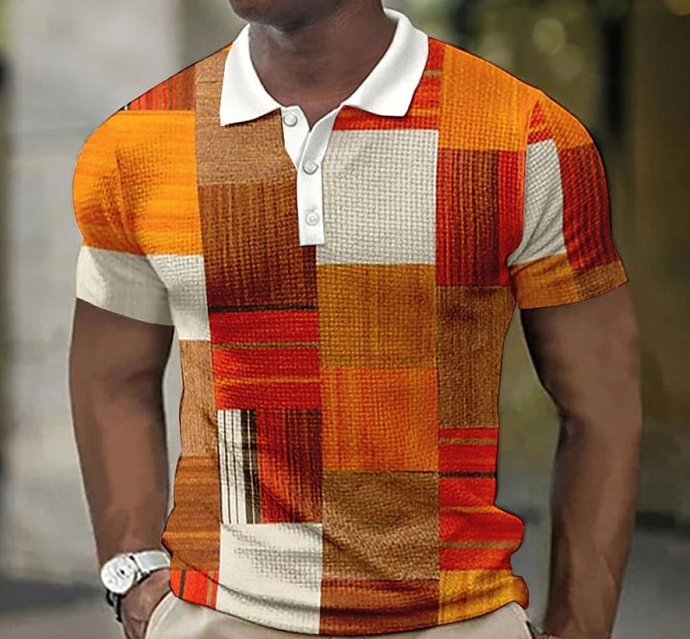 Cornelius - Retro-Modern Patterned Polo Shirt for Men