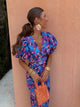 Jackie - Women's Elegant Puff Sleeve Printed Dress for Special Occasions