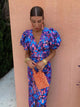 Jackie - Women's Elegant Puff Sleeve Printed Dress for Special Occasions