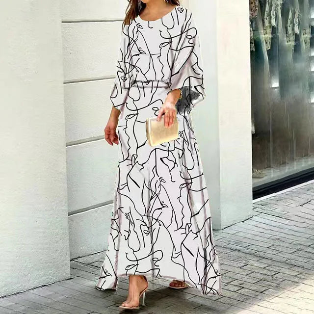 Charlee - Elegant Women's Dress with Vibrant Patterns and Sophisticated Design