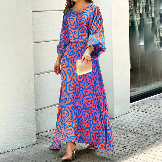 Charlee - Elegant Women's Dress with Vibrant Patterns and Sophisticated Design
