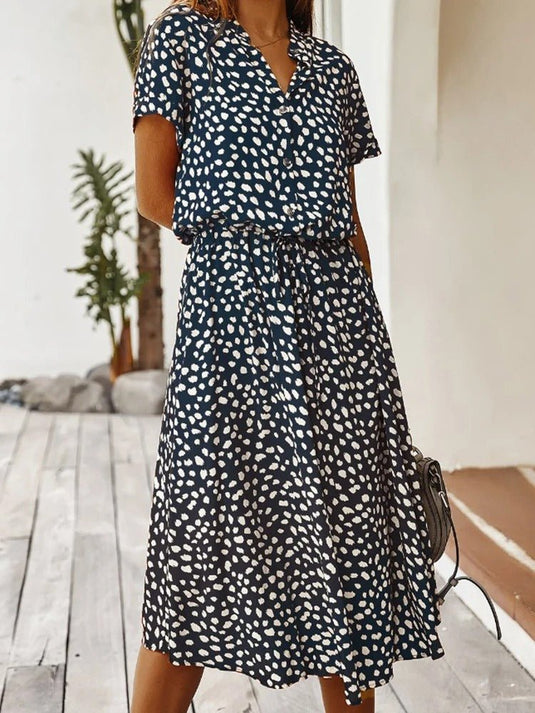 Milana - Stylish Midi Summer Dress with Breathable Print