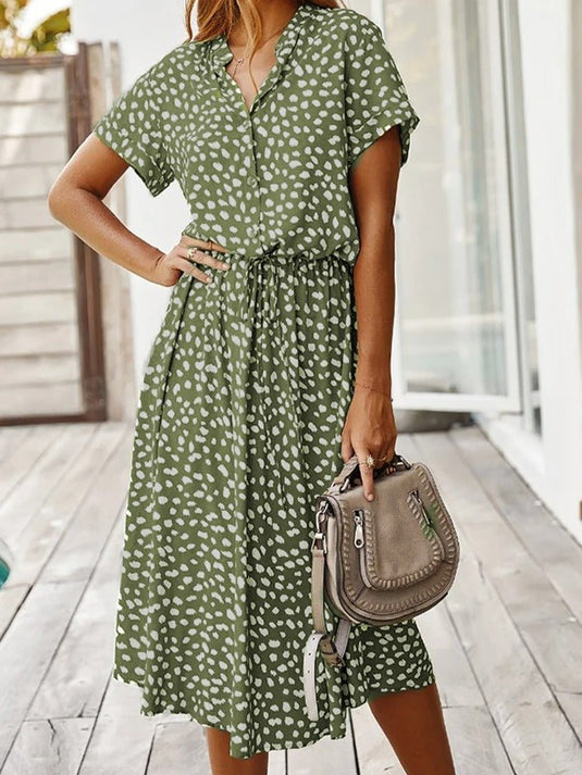 Milana - Stylish Midi Summer Dress with Breathable Print