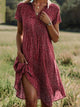 Poppy - Casual Floral Dress with Lapels and Timeless Charm