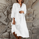 Alice - Stylish Button-Front Summer Dress for Effortless Comfort