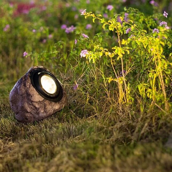 NebulaLite - Stylish Solar LED Garden Lamp with Stone Design