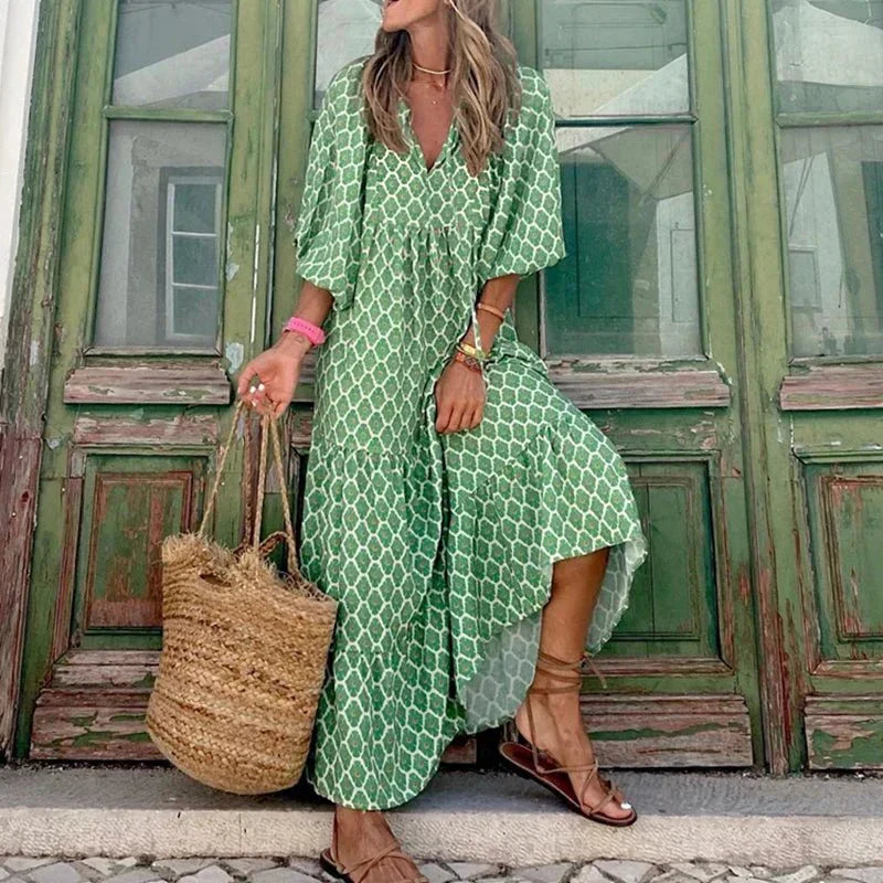 Glory - Effortless Boho Chic Women's Summer Dress with Flowing Silhouette