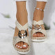 Rosaline - Stylish Wedge Sandals with Snake Print and Comfortable Design