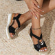 Rosaline - Stylish Wedge Sandals with Snake Print and Comfortable Design