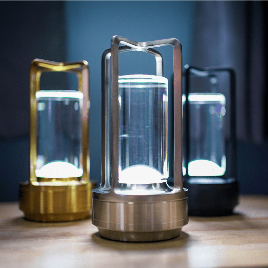 ShineCrate - Elegant Crystal Lantern for Cozy Illumination