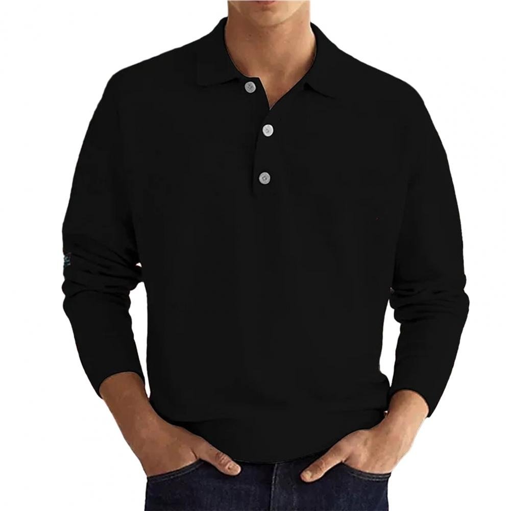 Zander - Stylish Long Sleeve Polo Shirt for Smart Casual Look