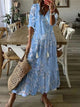Golda - Floral Print Women's Maxi Dress for Summer Outings