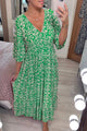 Annabel - Vibrant Printed V-Neck Dress for Effortless Style
