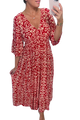 Annabel - Vibrant Printed V-Neck Dress for Effortless Style