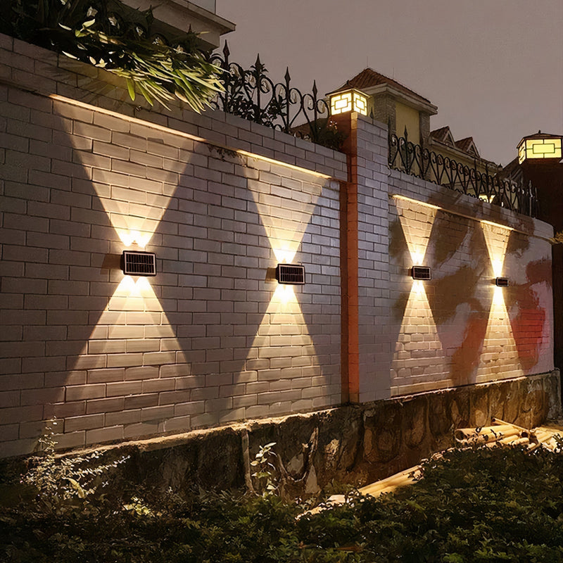GlowFolk - Stylish Solar Outdoor Wall Light for Garden and Patio