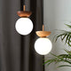 AuraCove - Minimalist Japanese Ceiling Light with Natural Wood Design