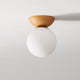 AuraCove - Minimalist Japanese Ceiling Light with Natural Wood Design