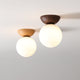 AuraCove - Minimalist Japanese Ceiling Light with Natural Wood Design