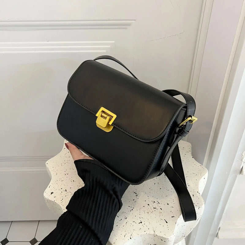 Roberta - Elegant Square Leather Shoulder Bag with Adjustable Strap