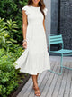 Leana - Flowing A-Line Midi Dress for Elegant and Comfortable Style