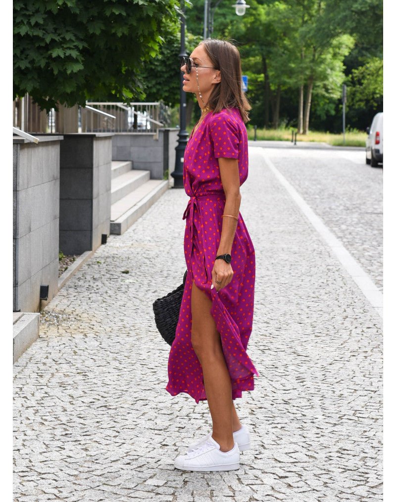 Francesca - Feminine Printed Wrap Dress with Flattering Silhouette