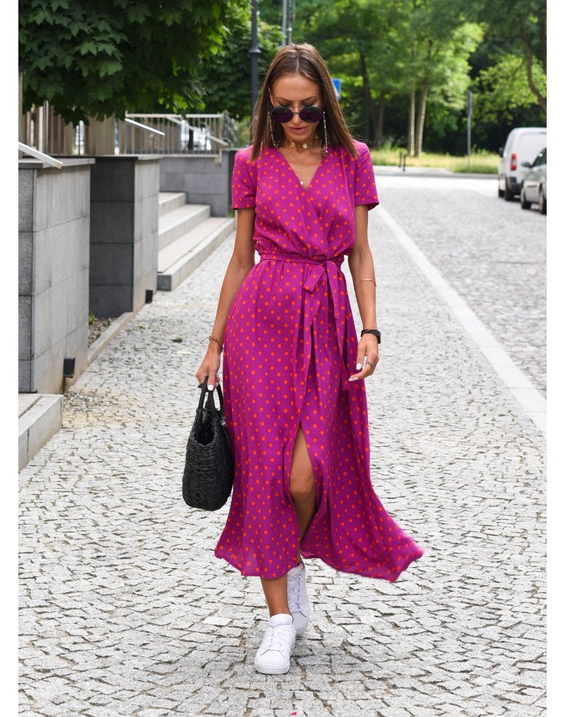 Francesca - Feminine Printed Wrap Dress with Flattering Silhouette