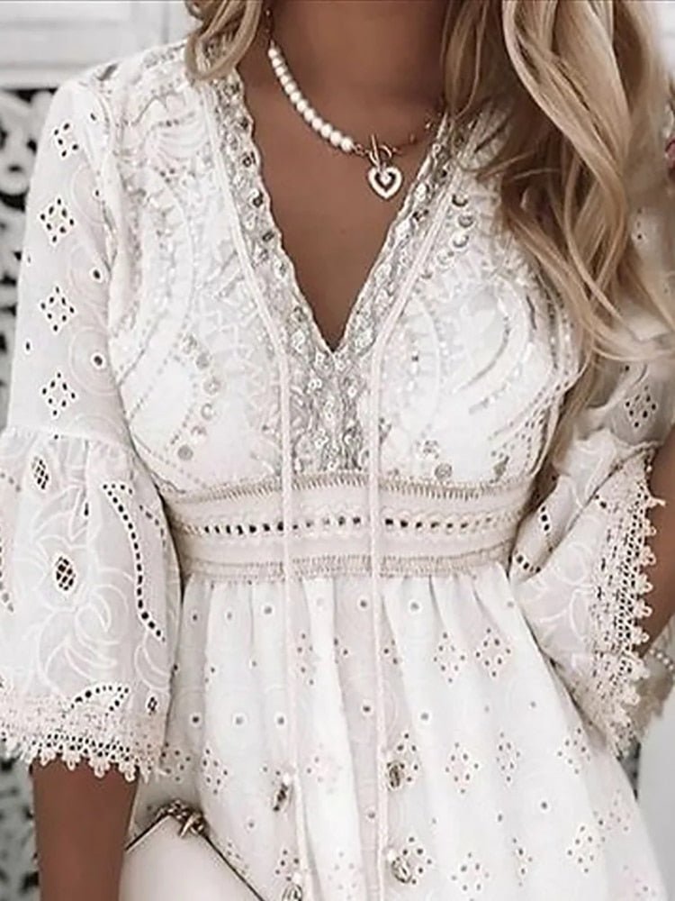 Maren - Playful Boho Mini Dress with Airy Design and Comfortable Fit