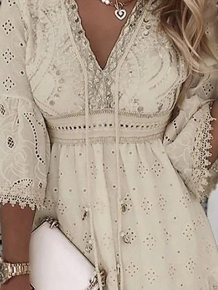 Maren - Playful Boho Mini Dress with Airy Design and Comfortable Fit