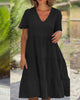 Tessa - Lightweight Flowing V-neck Dress for Casual Elegance