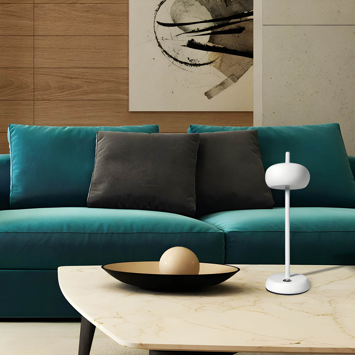PixelGlow - Modern Minimalist Wireless Table Lamp for Cozy Ambiance