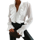 Viola - Elegant Ruffled Chiffon Blouse for Feminine Style