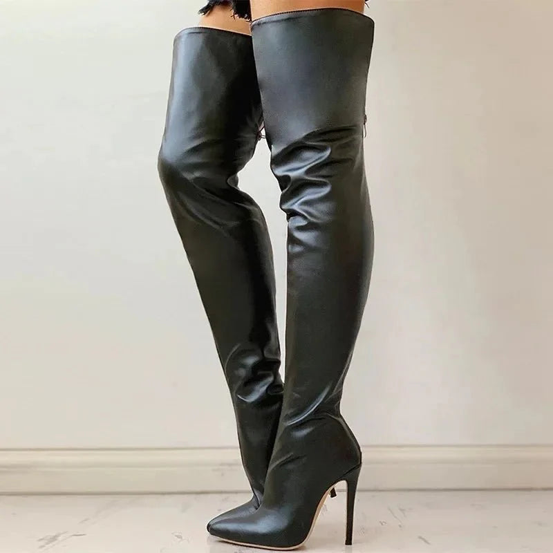 Marietta - Elegant Thigh-High Stiletto Boots for Fashion-Forward Looks