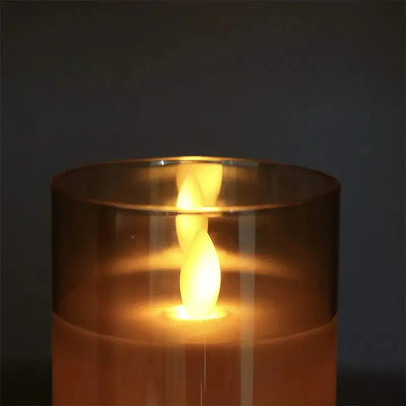 OpalGlow - Elegant Flameless LED Candle Set for a Cozy Atmosphere