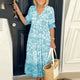 Nola - Bohemian V-neck Dress with Vibrant Floral Print